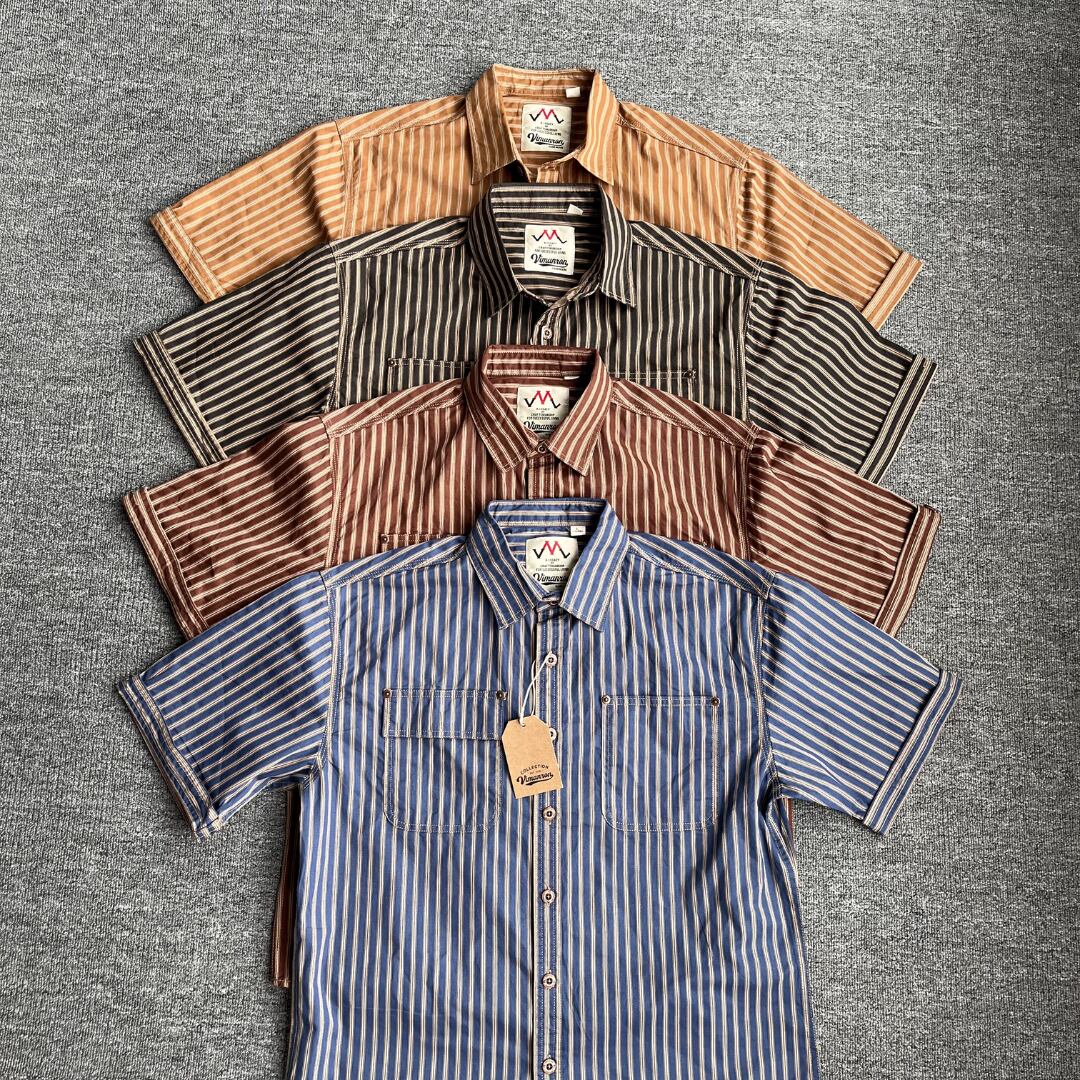 Casual Short-Sleeve Striped Shirt(GV525)