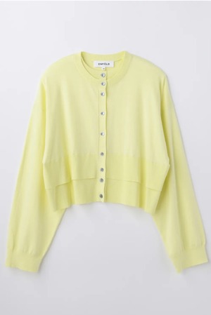 【ENFÖLD】LAYERED-LIKE-HEM CARDIGAN