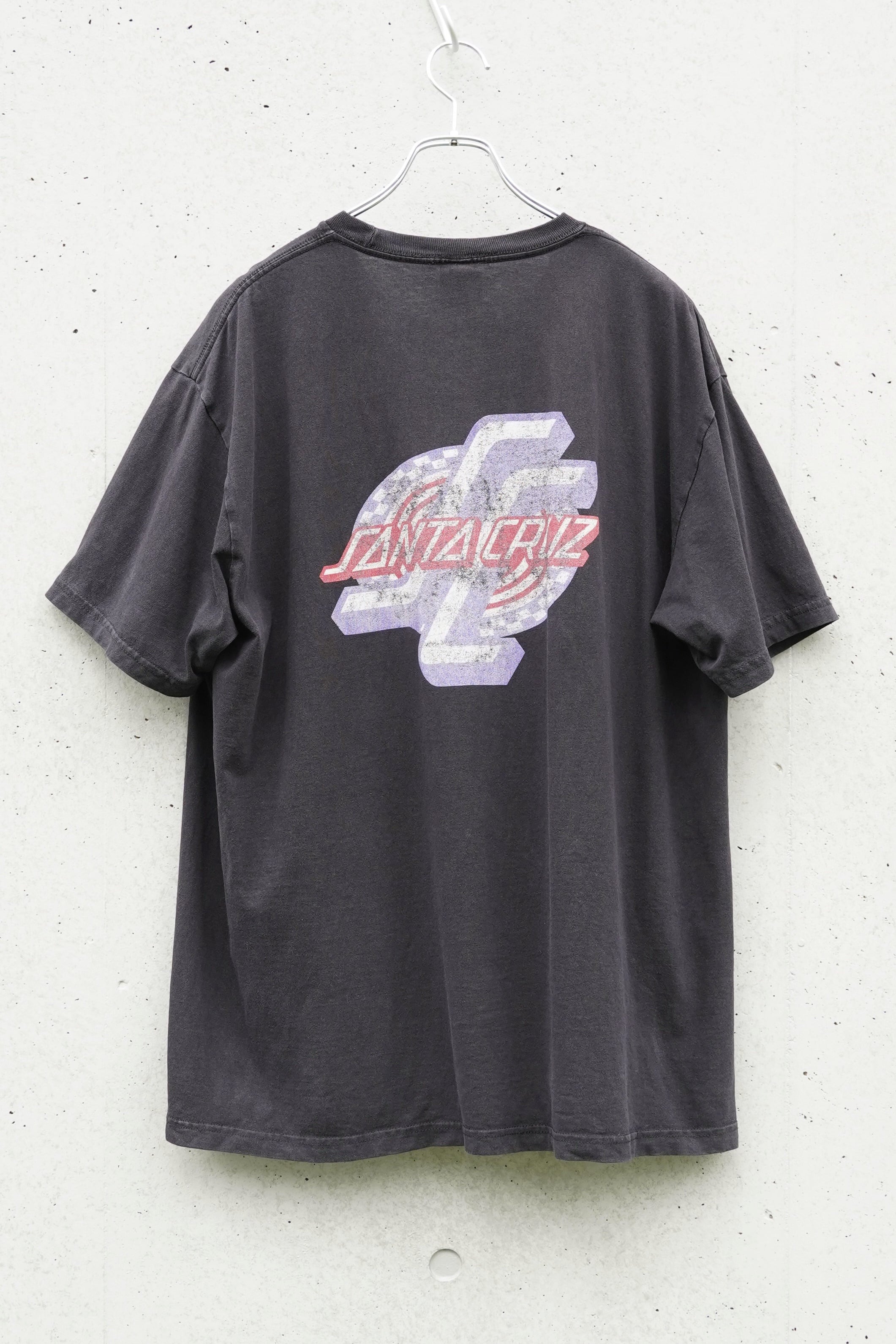SANTA CRUZ “SC Logo” Faded T-Shirt / Double-Sided Print / XL