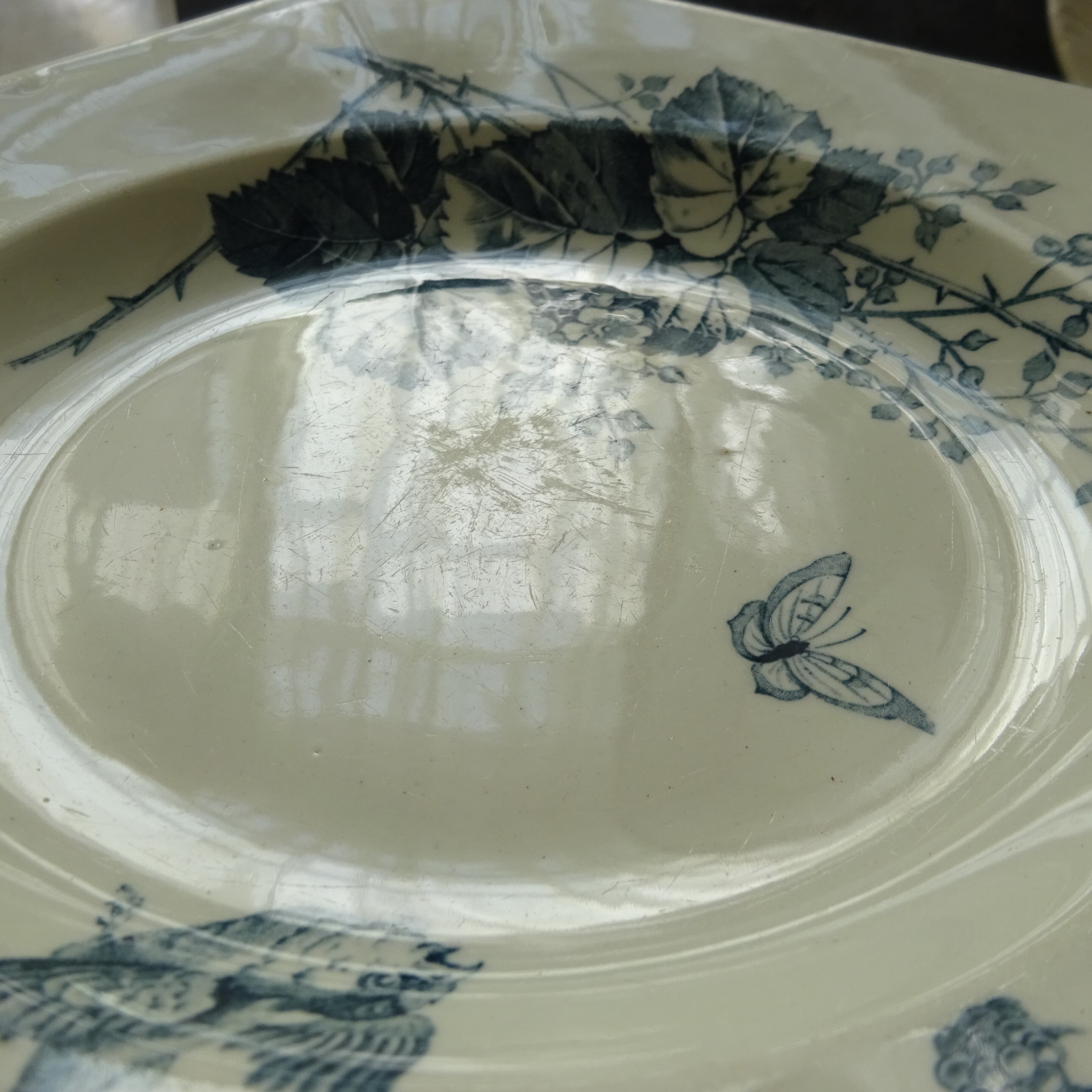 【 Épuisé 】KG Lunéville  modèle《RONCE》Assiette creuse