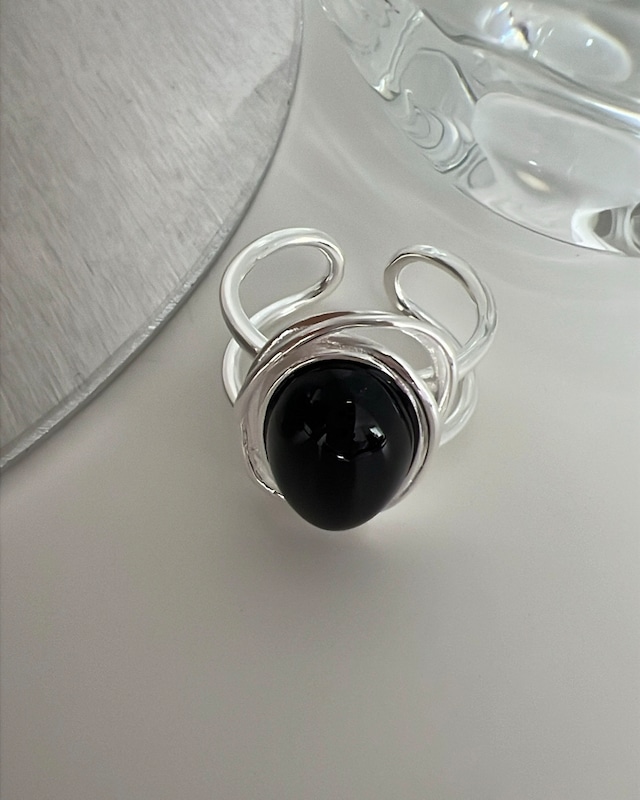 S925 Wire onyx ring (R212)