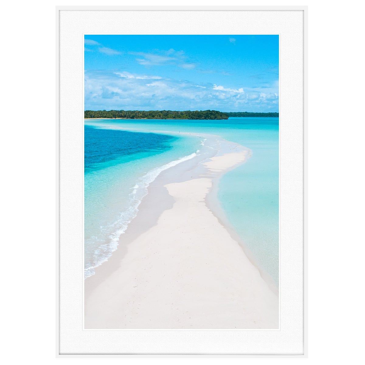 夏写真 海と砂浜 インテリアアートポスター額装 AS4684