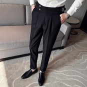 high waist straight pants 00075