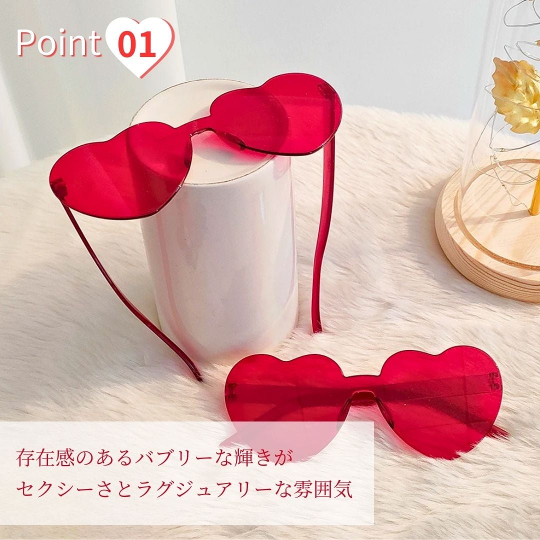 サングラス カラーレンズ ハート おしゃれ メガネ 韓国ファッション