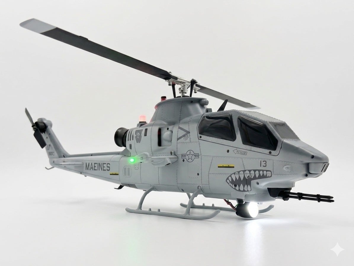 LEDライト◆F112S・AirWolf・F07V・F09H・F09S ヘリ 前底部大LED 【F09-032】(ネオヘリで機体ご購入された方のみ購入可)