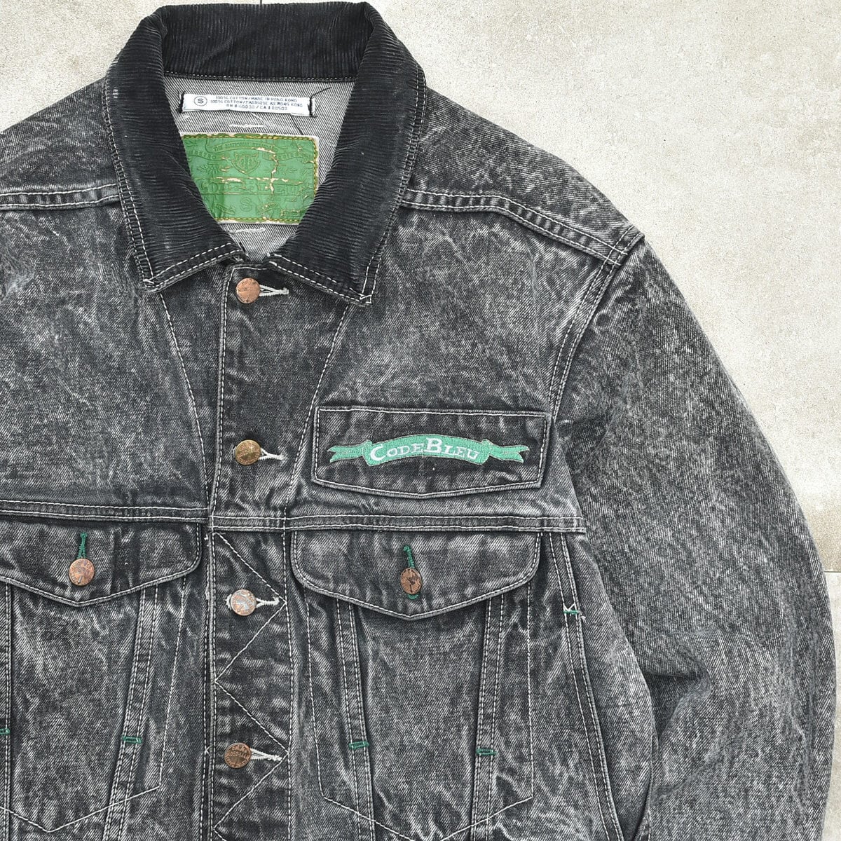90s CODE BLUE chemicalwash tracker jkt | 古着屋 grin days memory
