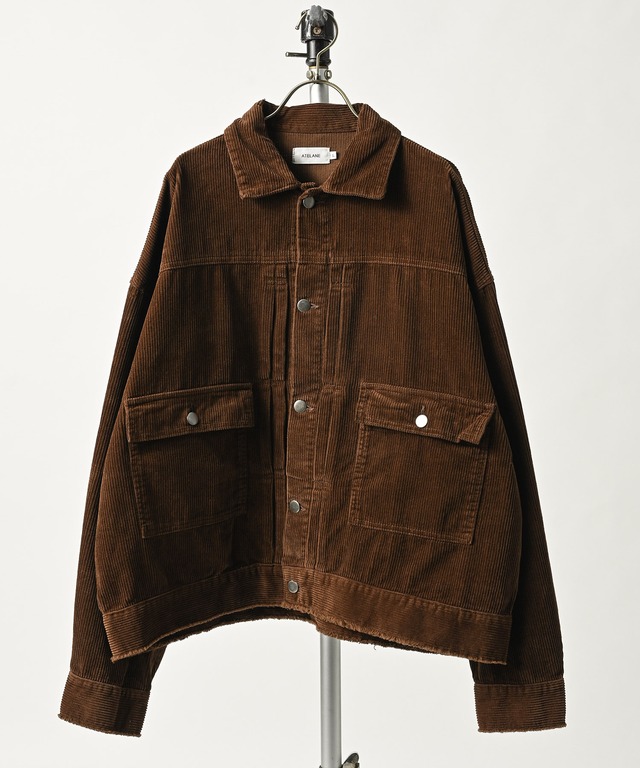 ATELANE Corduroy Trucker Jacket (NAV) 26A-23032
