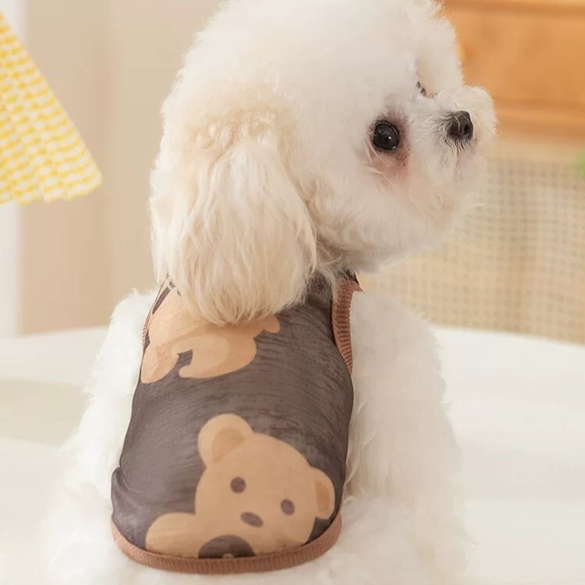 【PET】全4色こぐまちゃん模様ベストトップス