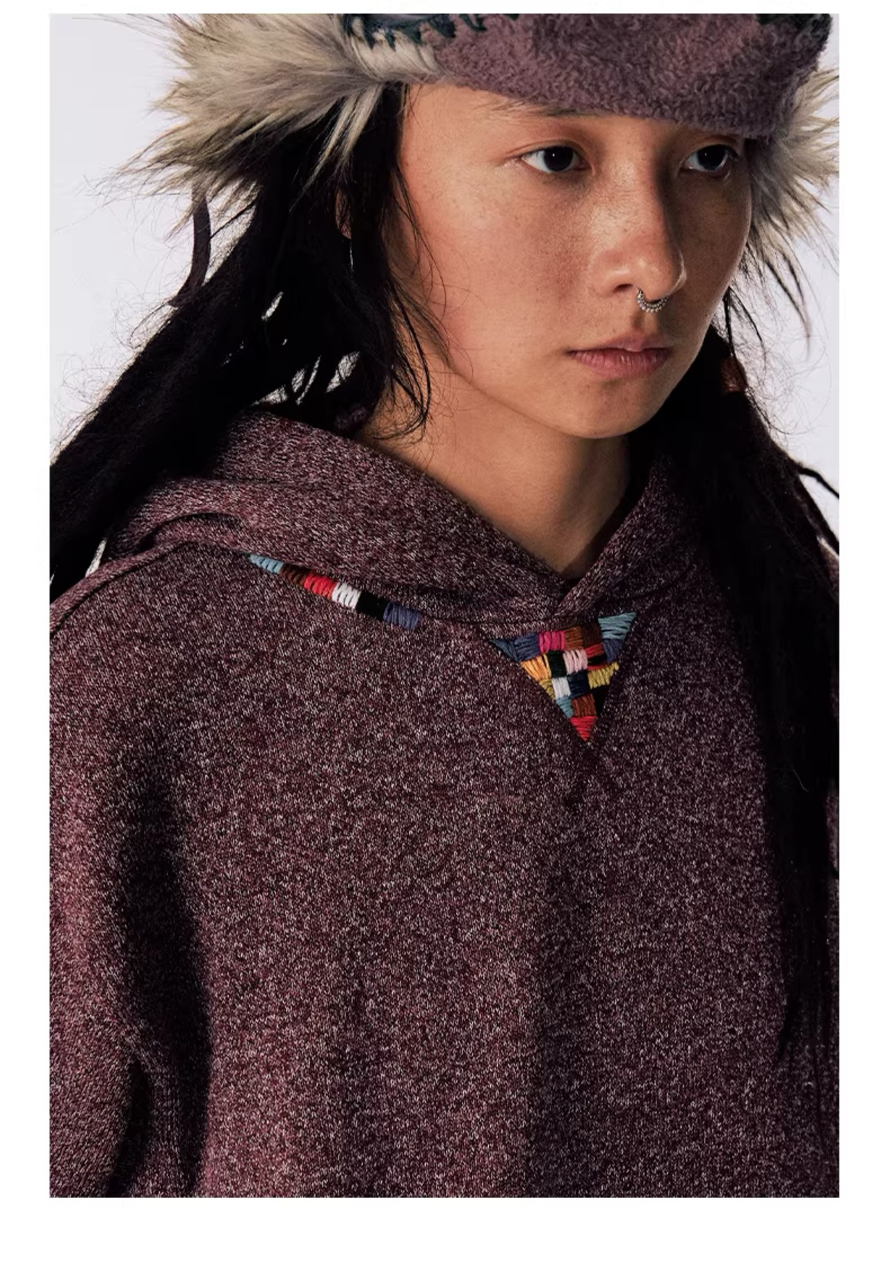 CONP Hand-embroidered Fleece Hoodie