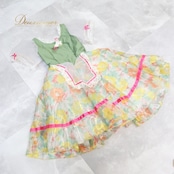 バレエ 衣装 まとめ売り 3点セット チュチュ ジュニア 子供 コンクール 発表会 ピンク 緑 ワンピース ドレス ピンク系 グリーン系 オレンジ系 チュチュスカート 子供ドレス 可愛い おしゃれ 舞台衣装 発表会衣装 コンサート キッズバレエセット 発表会用 衣装セット ステージ衣装