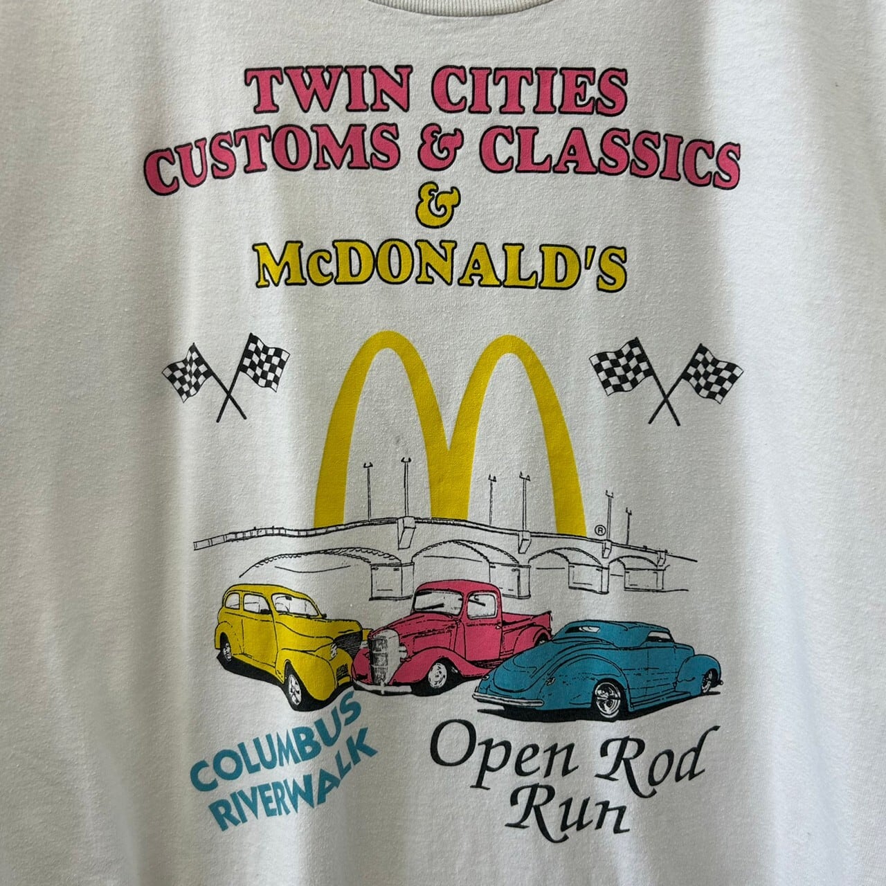 90s マクドナルド カスタム クラシックカー デザイン系 半袖Tシャツ シングルステッチ プリント オニータ L 古着 古着屋 埼玉 ストリート  オンライン 通販 アメカジ ビンテージ