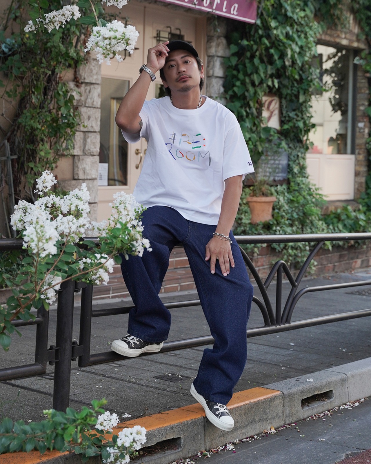 【#Re:room】LOGO EMBROIDERY T-SHIRTS［REC853］