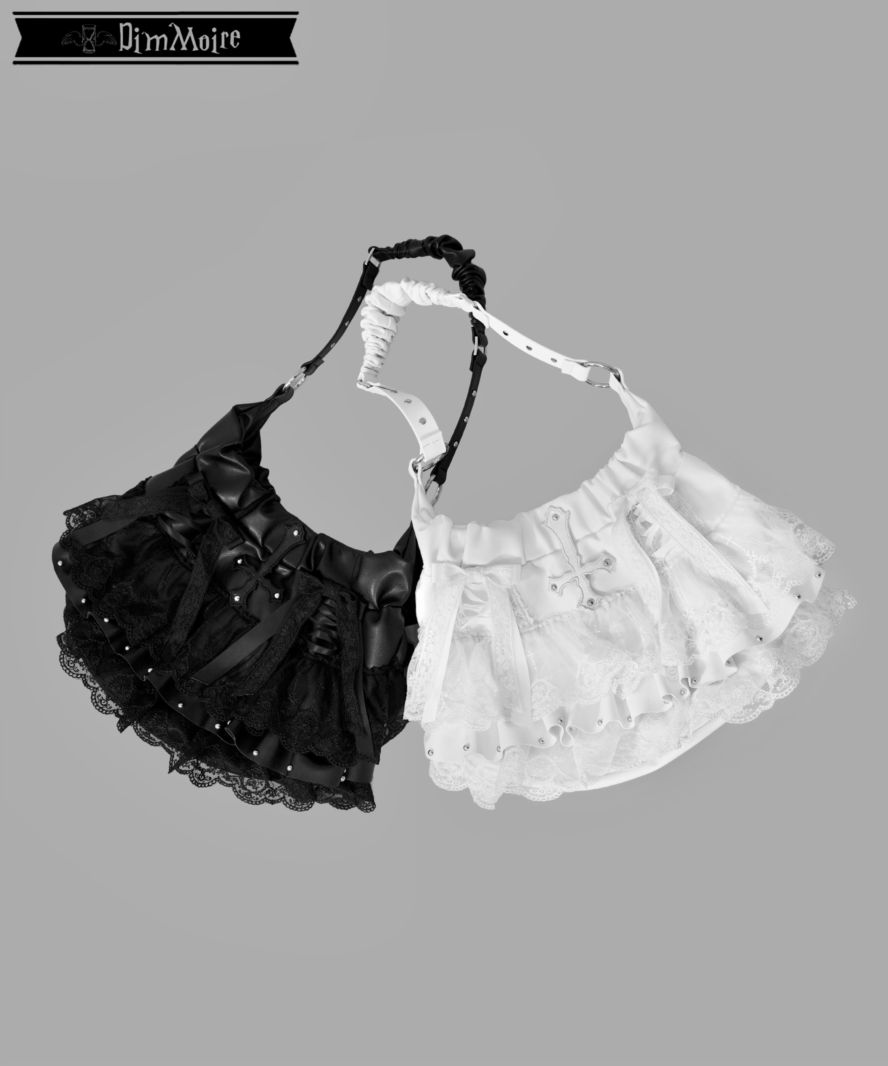 祈りの十字フリルバッグ【Black】 | DimMoire