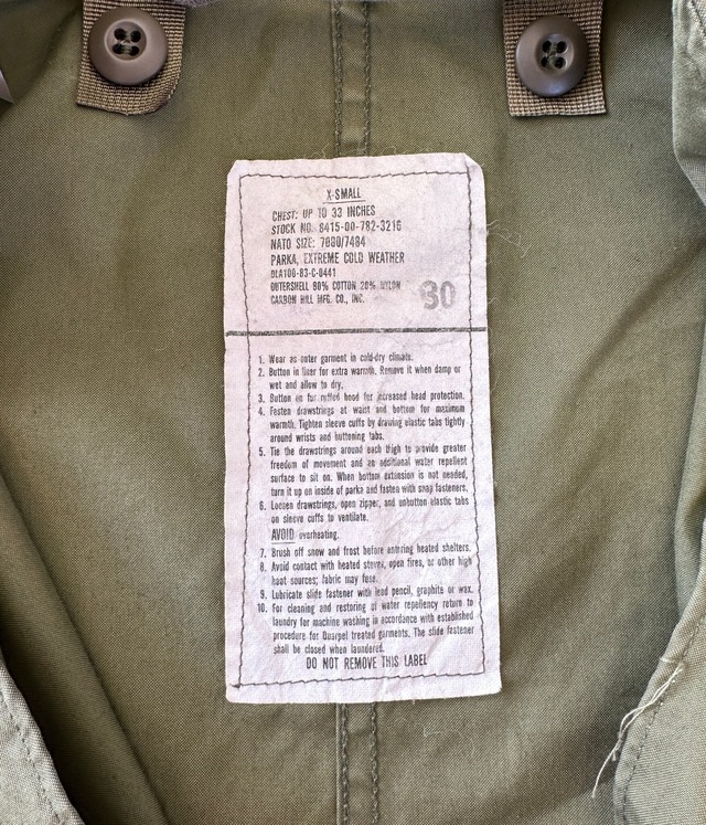 -U.S.ARMY- Vintage 80s XS M-65 Fishtail Parka