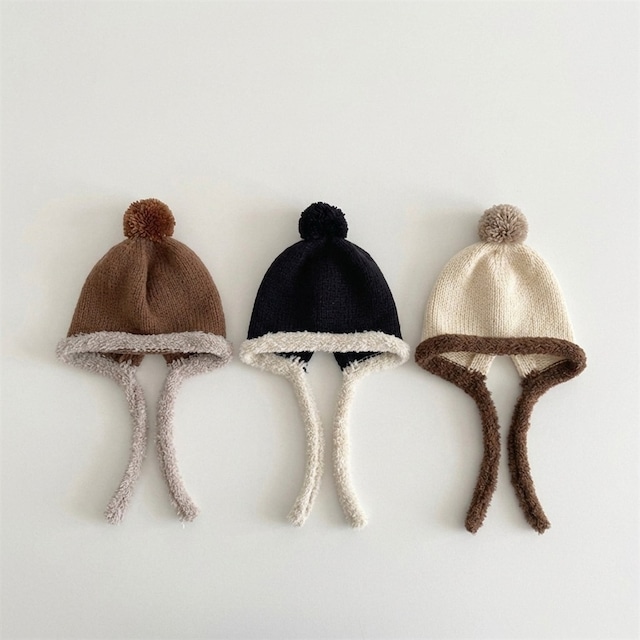 【HAT】ボール付き無地帽子