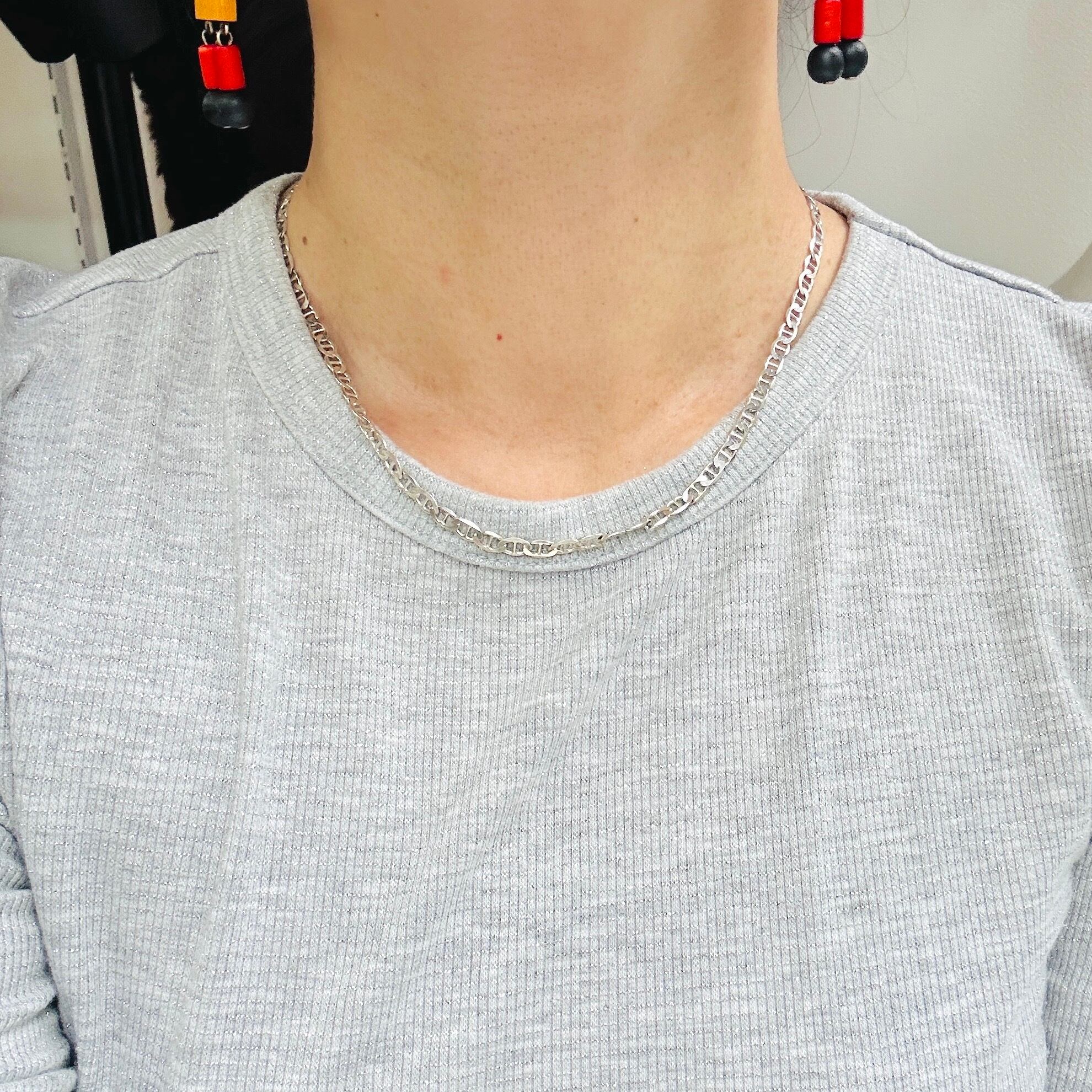 Italyシルバー925 アンカーチェーンネックレス | Milo Antiques Italyシルバー925 アンカーチェーンネックレス | Milo Antiques