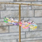 カラーオイルが揺れてかわいい　ミニチュアヨーヨーピアス・イヤリング　選べるカラー　水風船　【クリアカラー】
