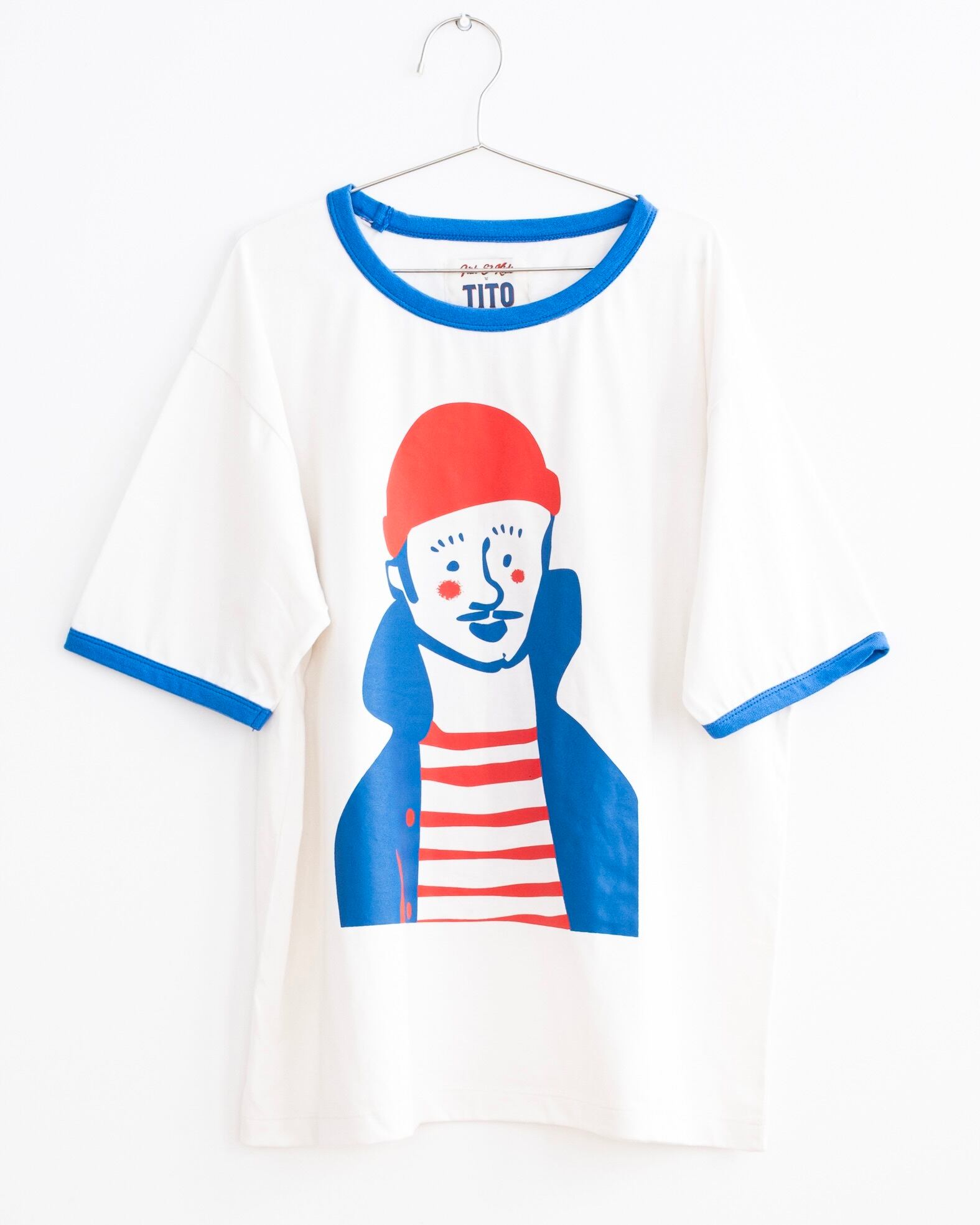 《FISH & KIDS 2026SS》CONTRAST COLOR T-SHIRT / WHITE / ADULT