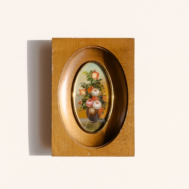Floral Picture in Wood Frame