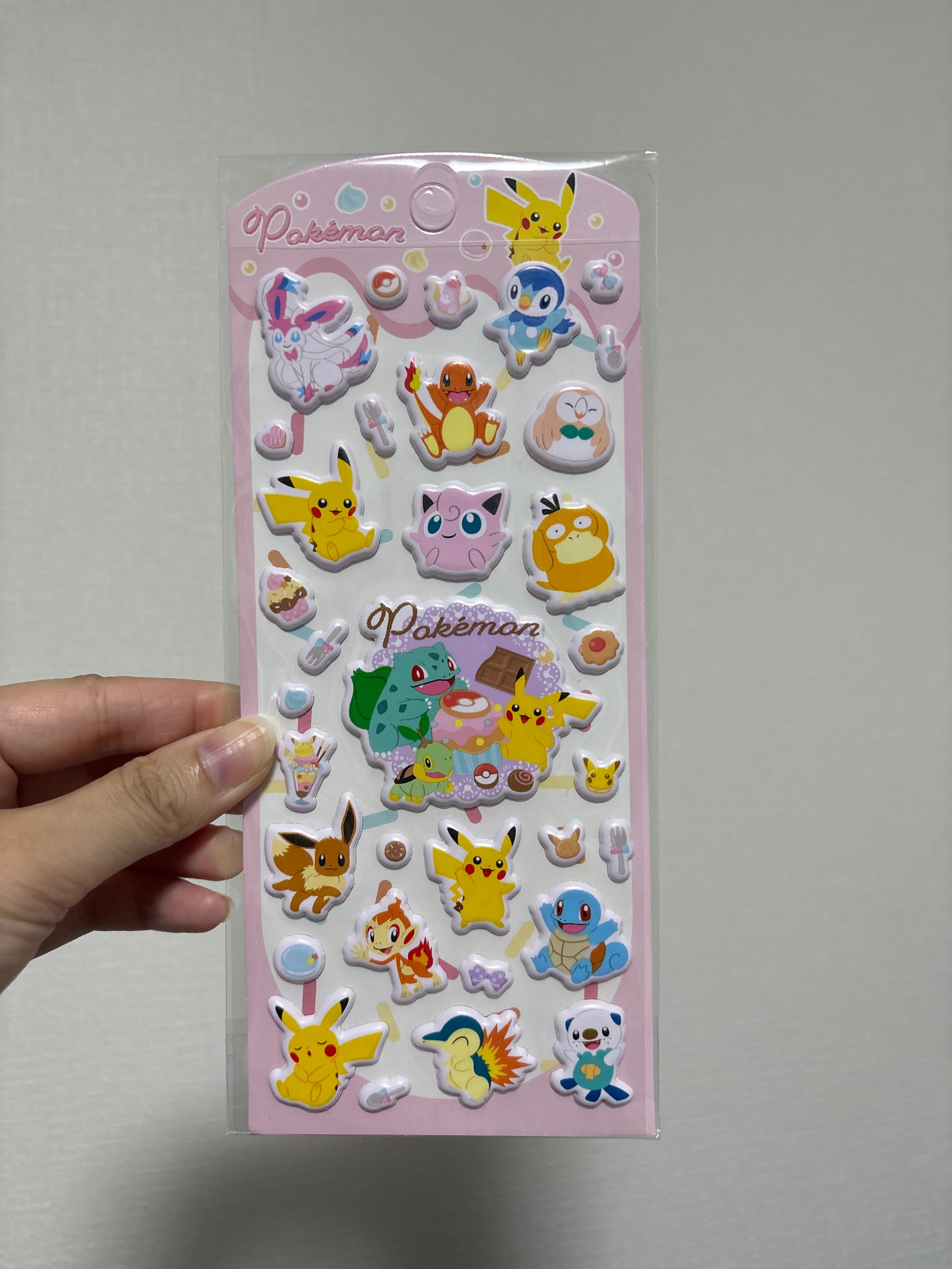 4枚セット】韓国限定 ポケモン ドット絵 3Dシール ステッカー | PAY ID