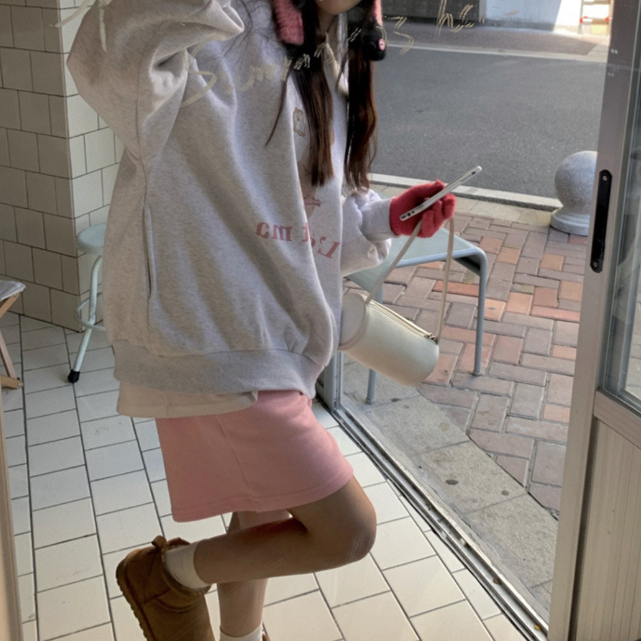 アニマルプリント裏起毛スウェット LK705