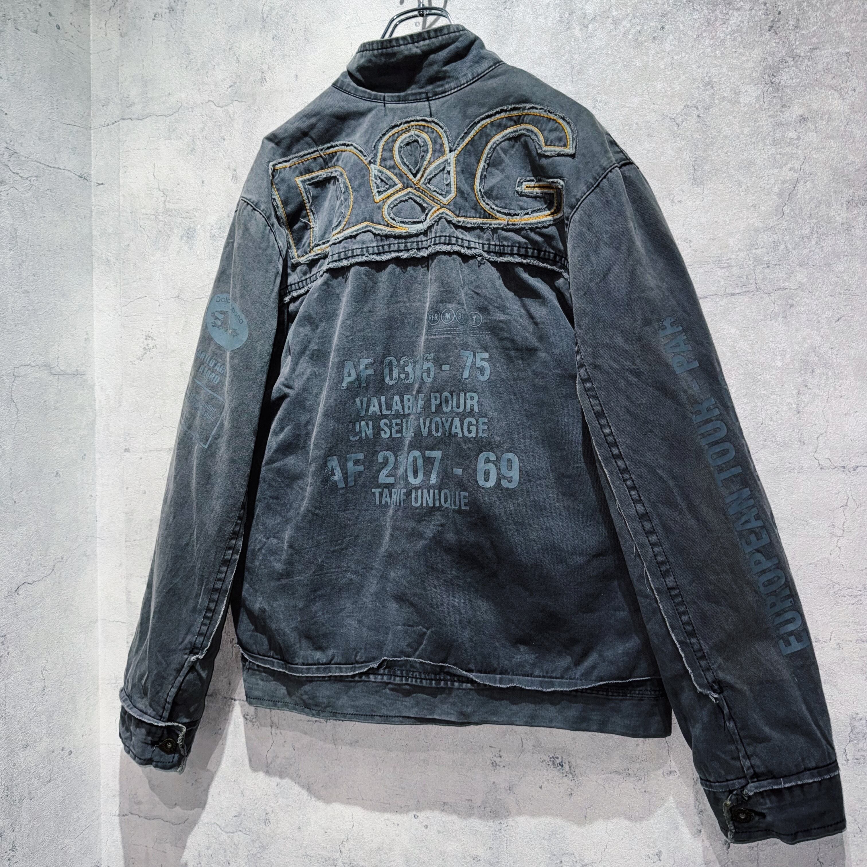 DOLCE&GABBANA”military motif damage design Fade jacket | ayne
