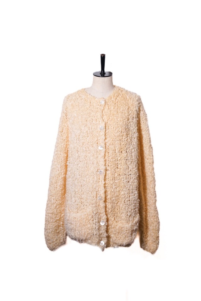 1980‘s hand knit  3d knit cardigan