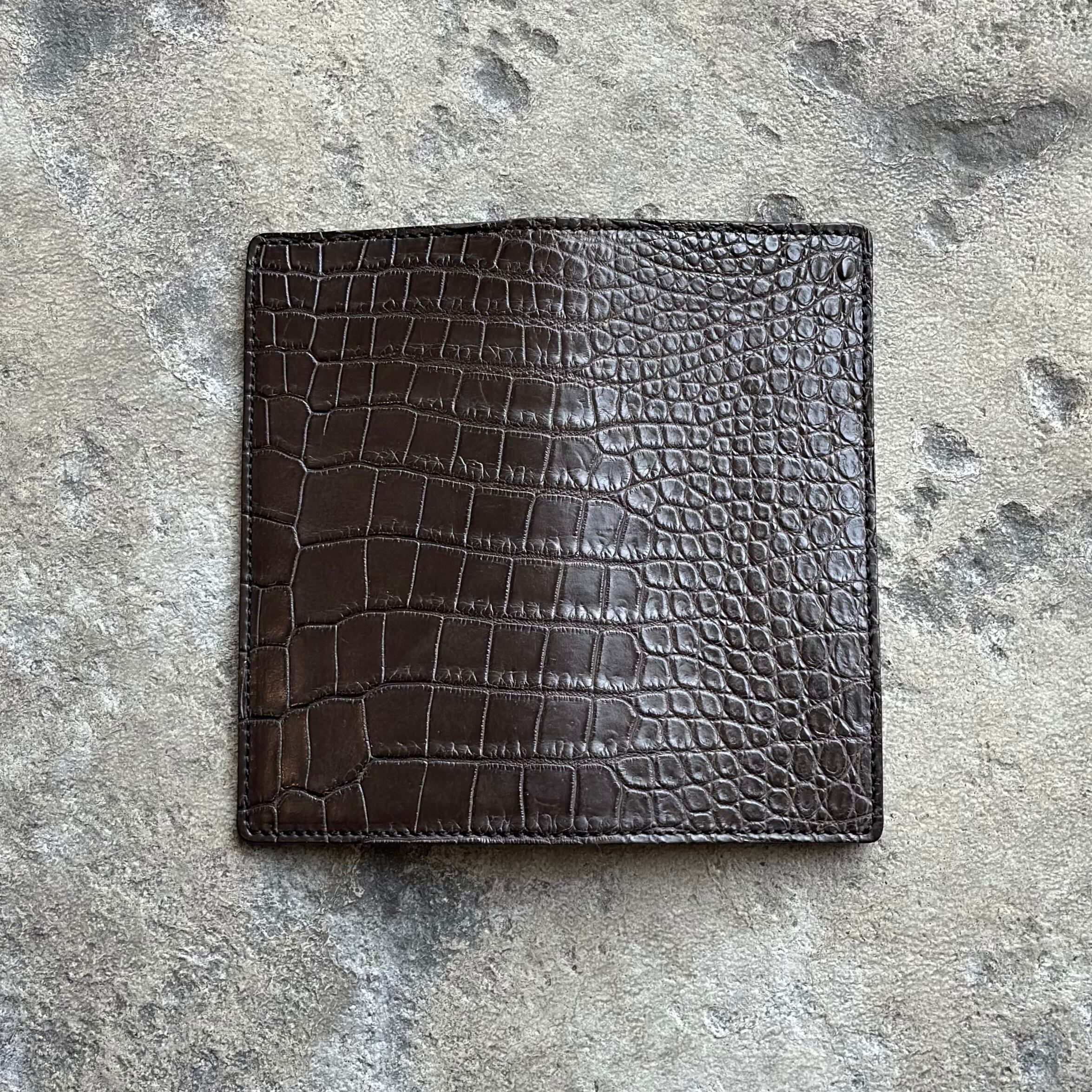 限定商品】ウォレット スタンダード クロコダイル(チャコール