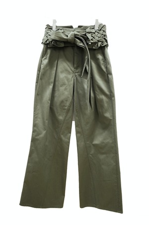 Smocking belt wide pants