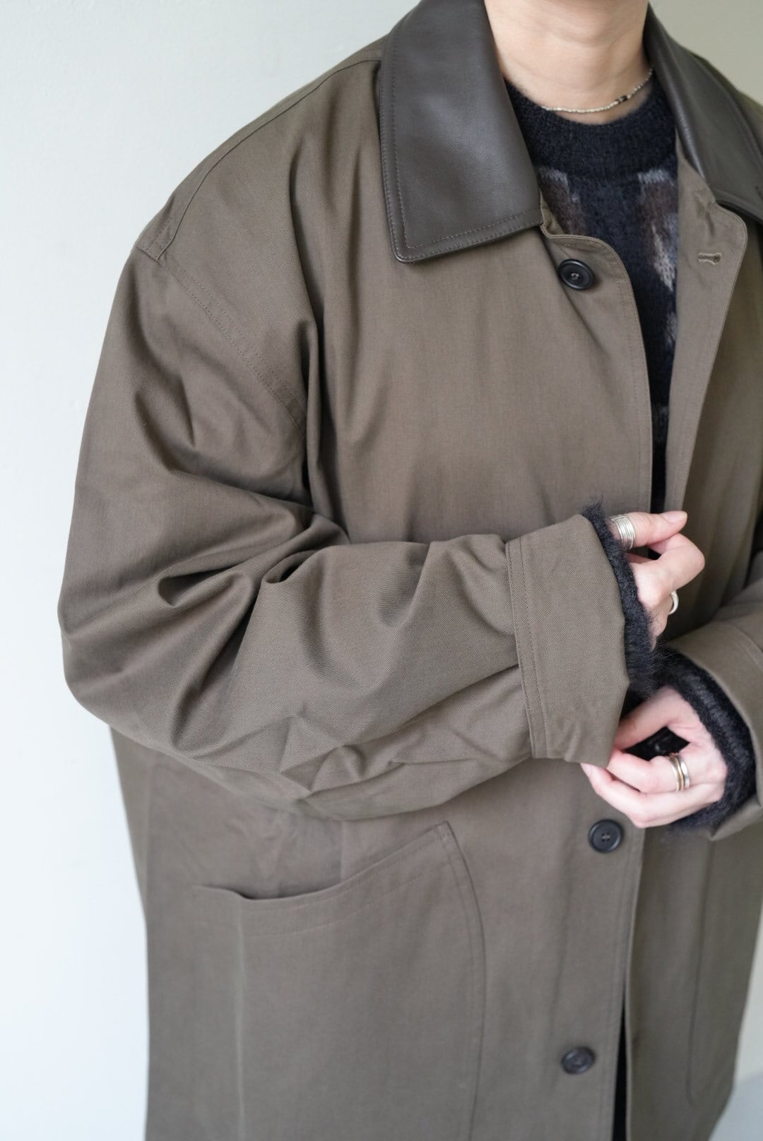 Cristaseya OVERSIZED BLOUSON WITH LEATHER COLLAR | Pay ID