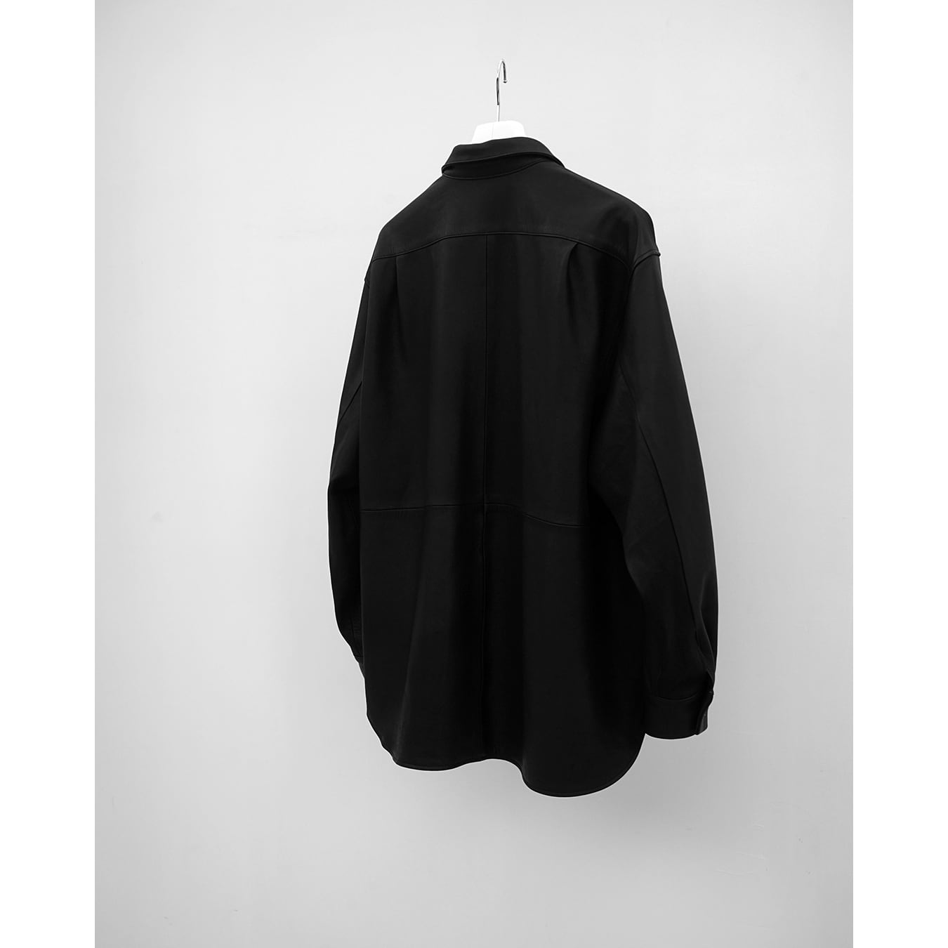 ジャケット・アウター Blanc YM Leather Wide Shirt Black Blanc YM - Leather Wide Shirt / Black | Retikle Online Store