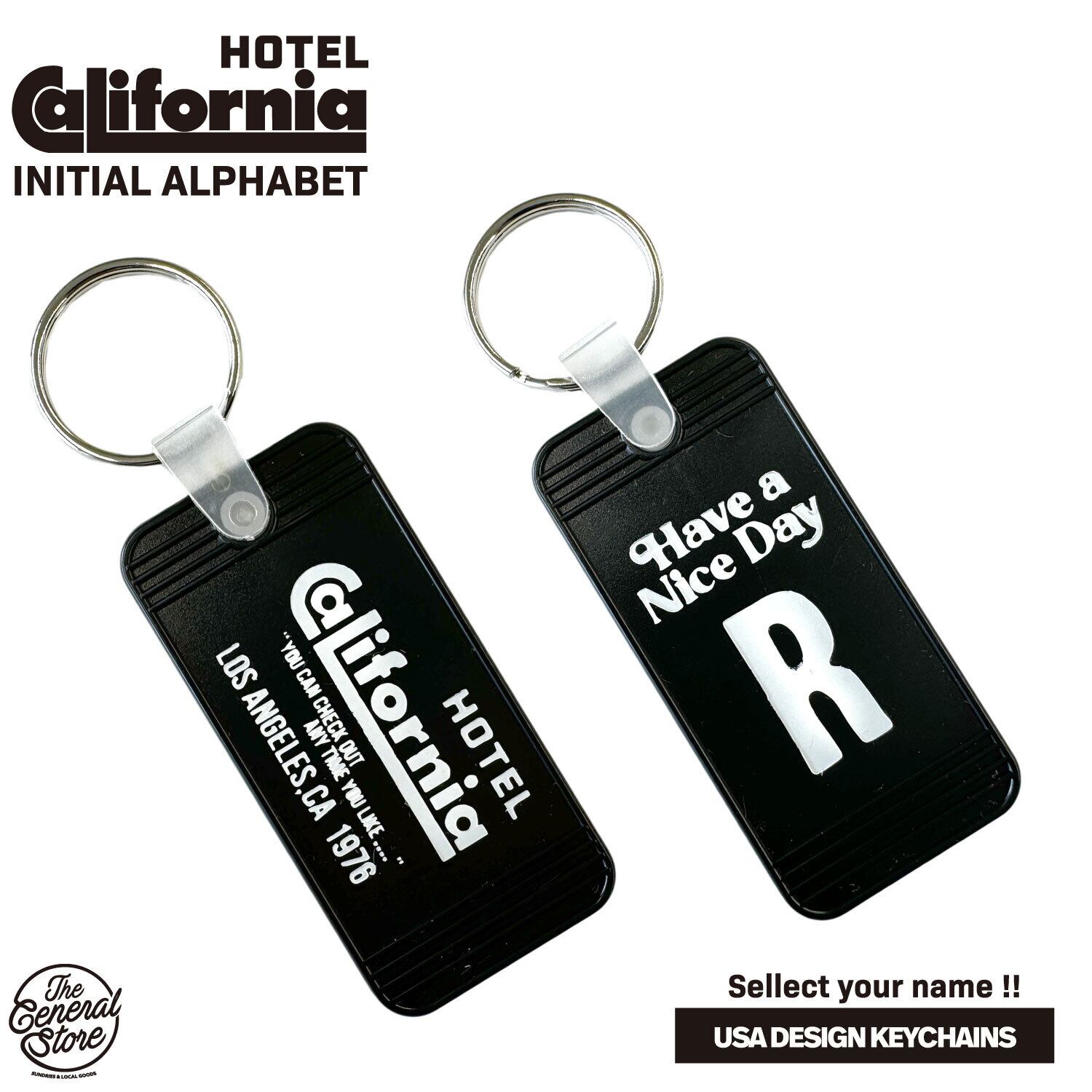 アメリカ ホテル カリフォルニア アルファベット キーホルダー ; USAF-001R | Pay ID