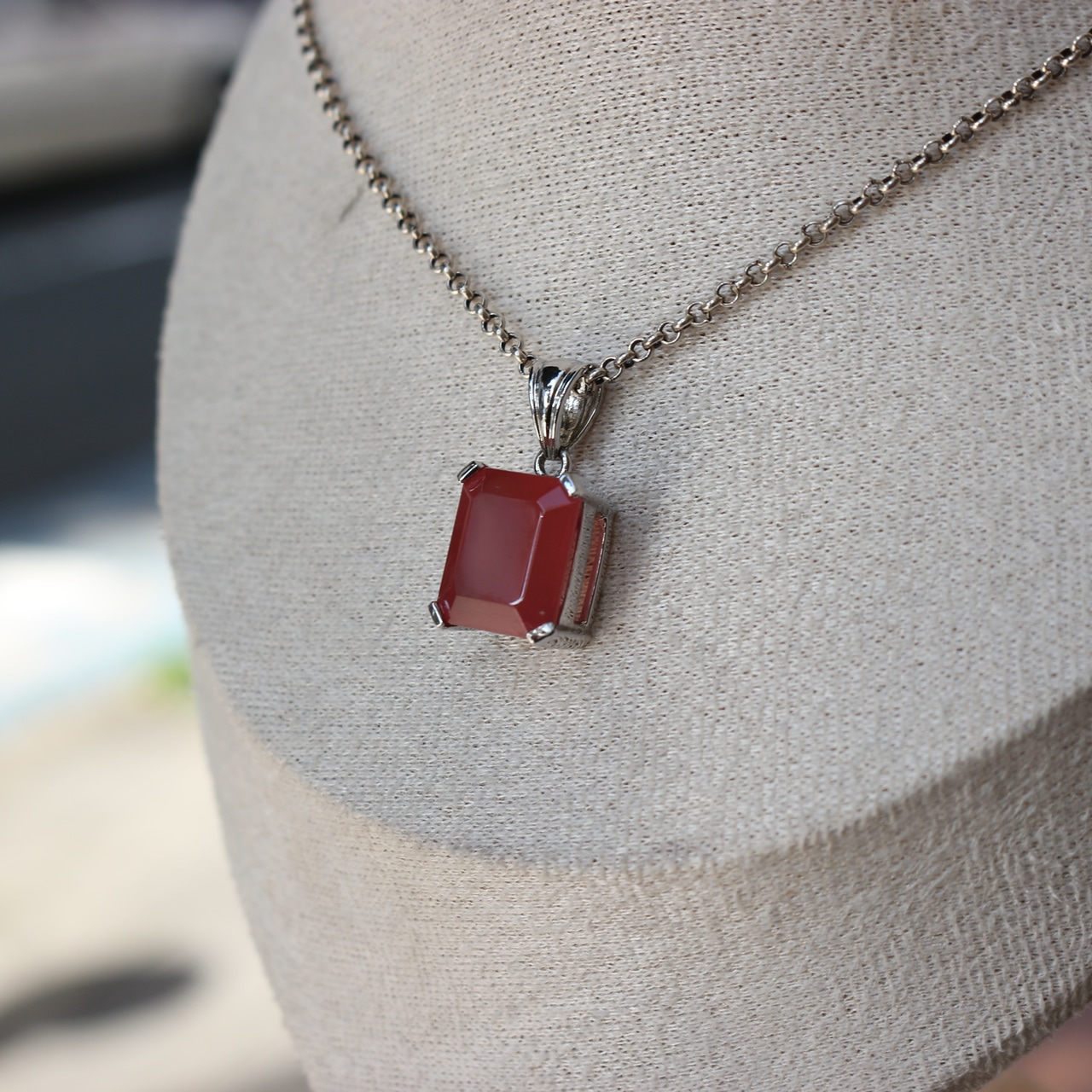 インカローズ スクエアカット シルバーペンダントトップ 0518000001・画像3