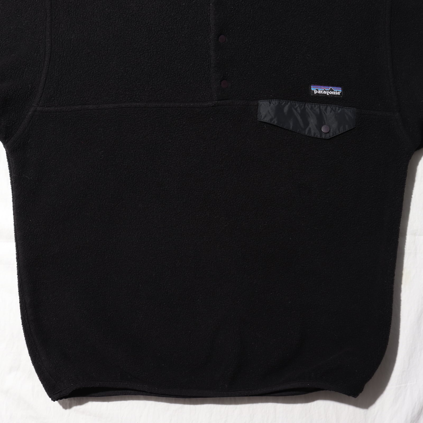 美品 M 黒×黒 USA 01年 シンチラスナップT Patagonia パタゴニア 美品 M 黒×黒 USA 01年 シンチラスナップT Patagonia パタゴニア