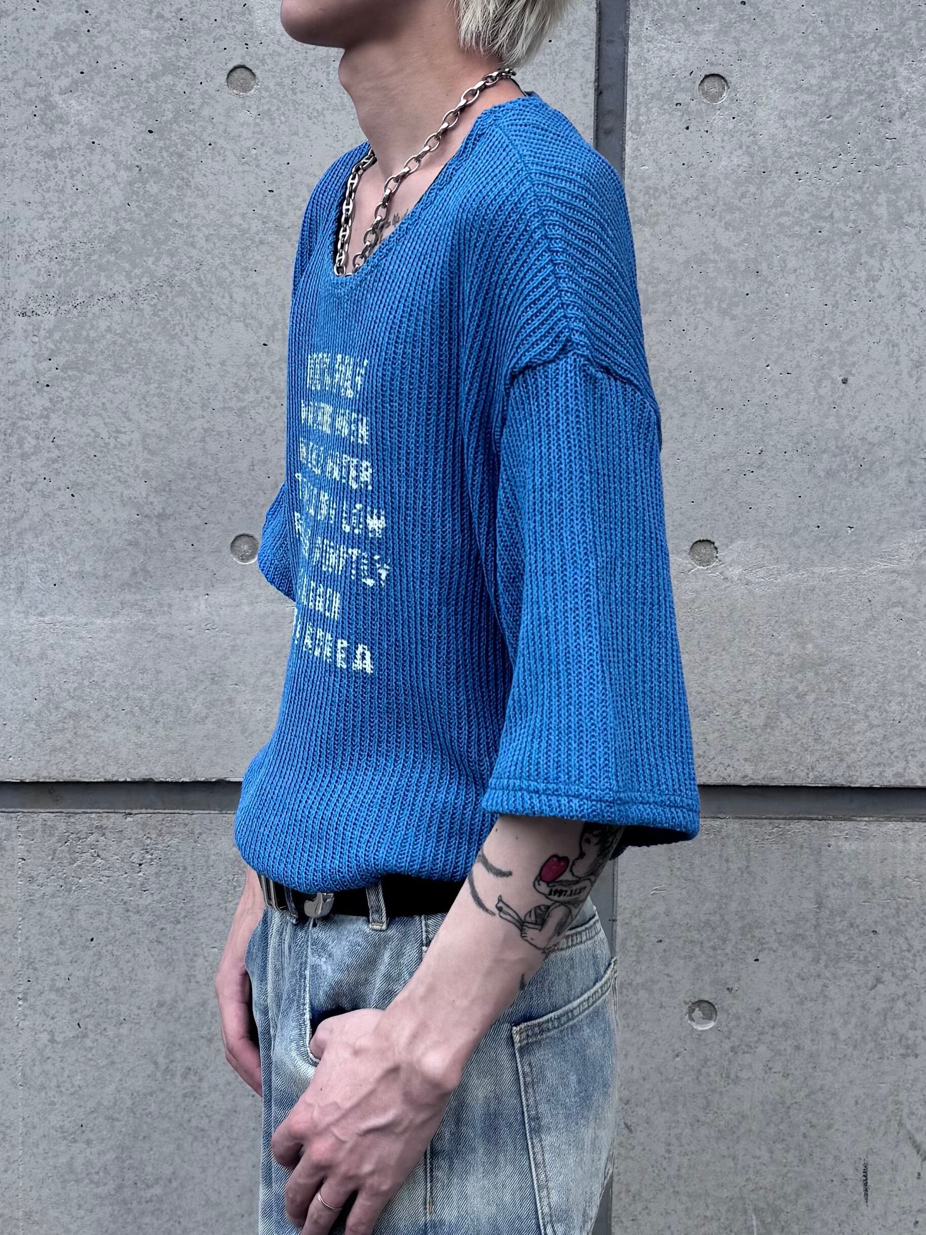 ALUDE SELECT】logo print sheer knit(3color) | 【ALUDE】韓国メンズ
