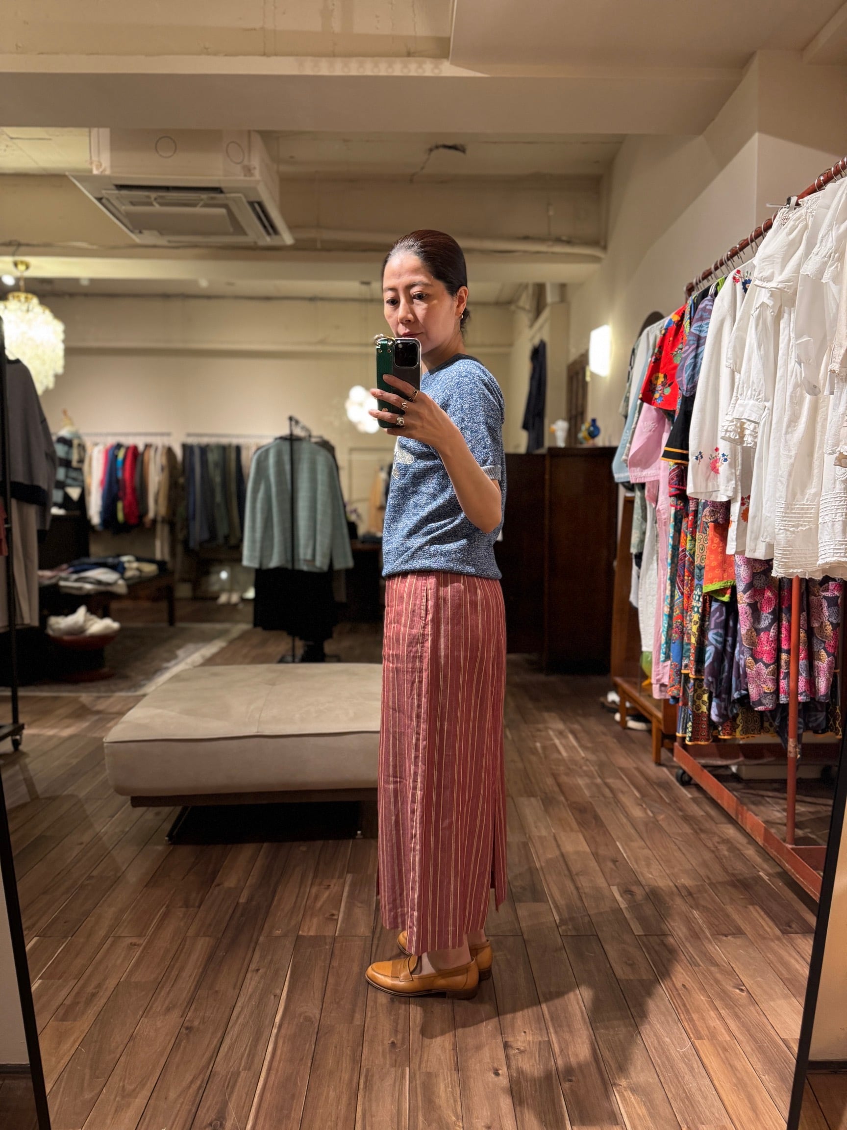 KENZO ストライプレッドセットアップ スカート | DROOMTUIN_VINTAGE