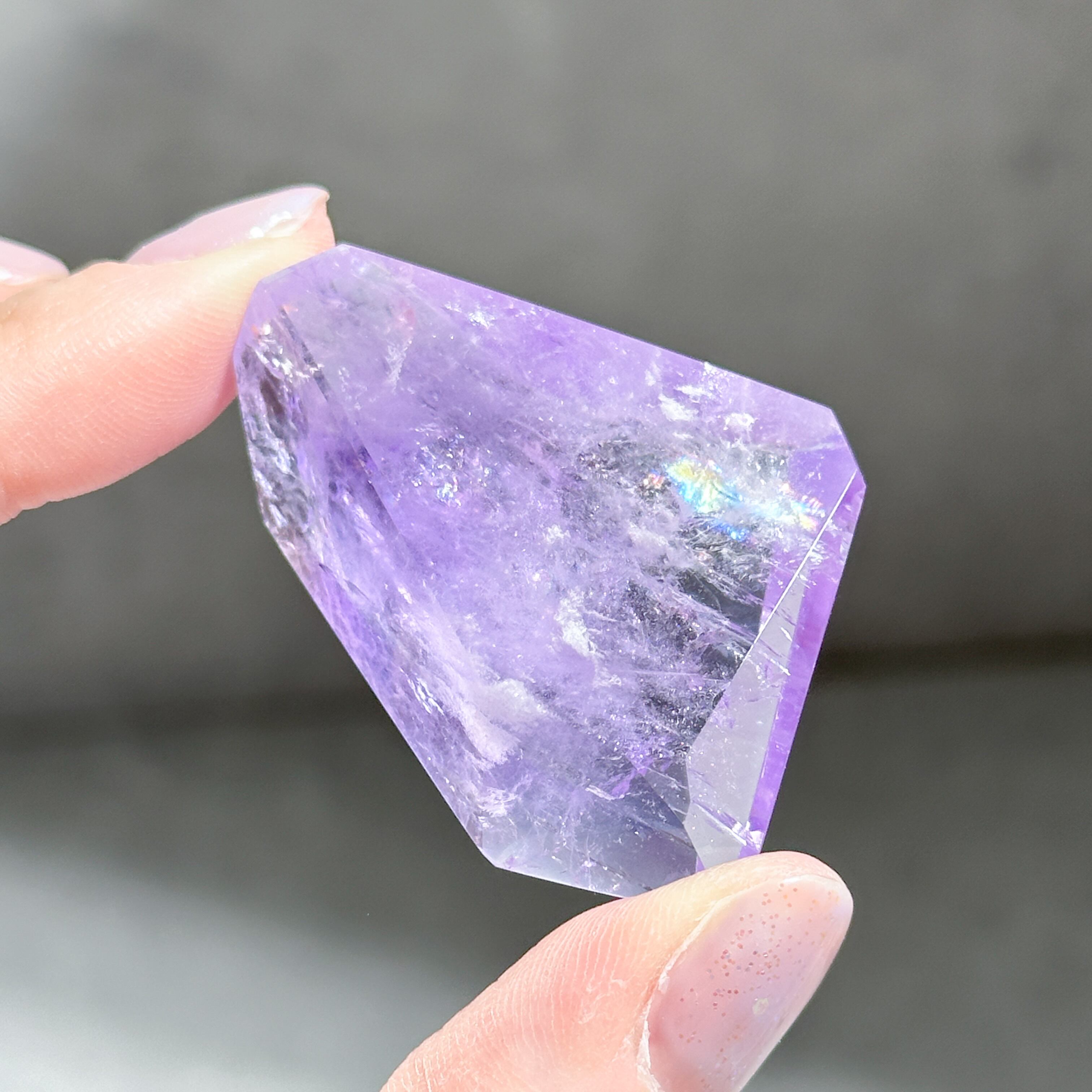 虹◎アメジスト フリーフォーム51◇ Amethyst ◇天然石・鉱物 