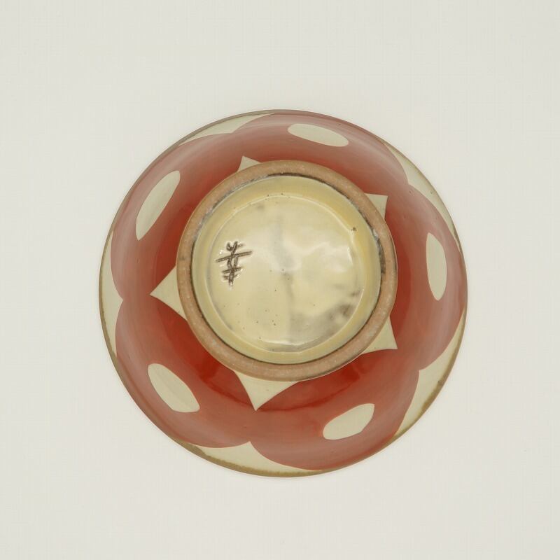 6寸マカイ 赤まる【幸陶器】 | 沖縄の工芸品うぃーりきさん