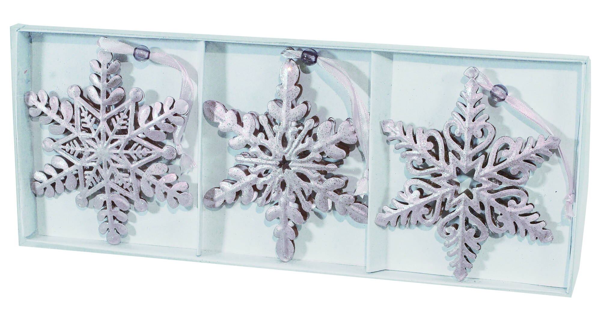 スノーオーナメント３Ｐ　ＳＩ　シルバー系　COH-979　4961823501746　クリスマス雑貨 > ポピーオリジナル