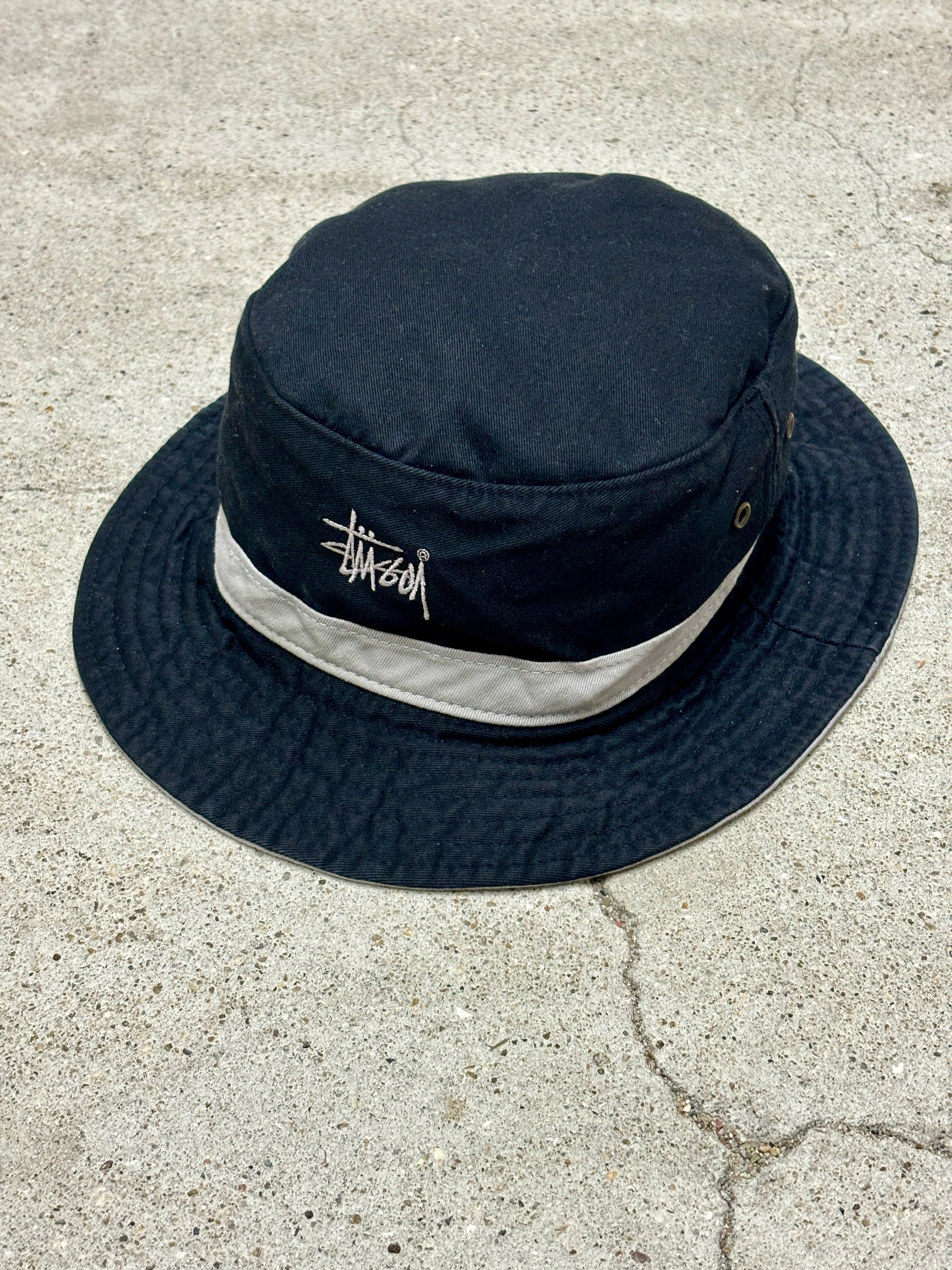 90～00s OLD STUSSY/Bucket Hat/紺タグ/L-XL/バケットハット/ストック