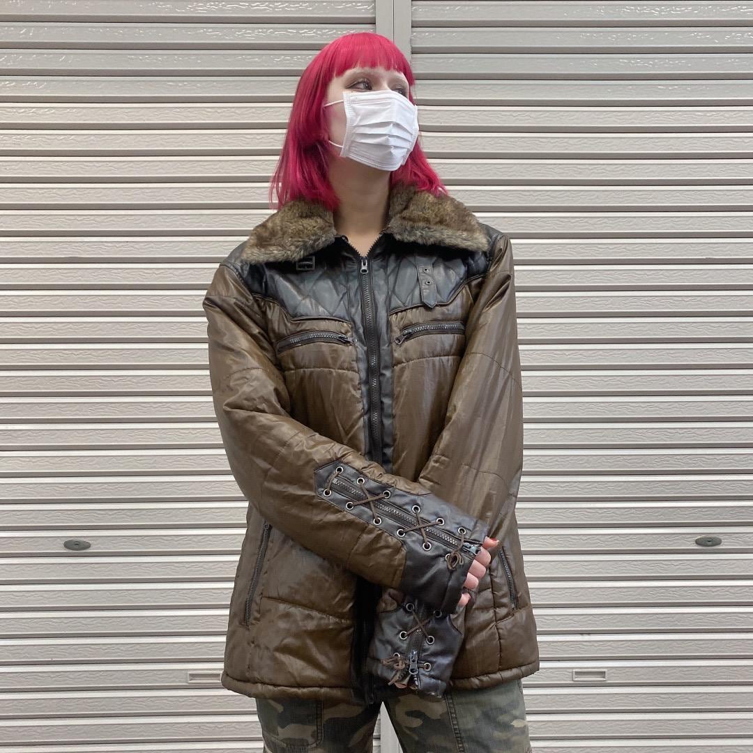 平成初期ネオお兄系フェアリーグランジ レースアップy2k ファーダウン  