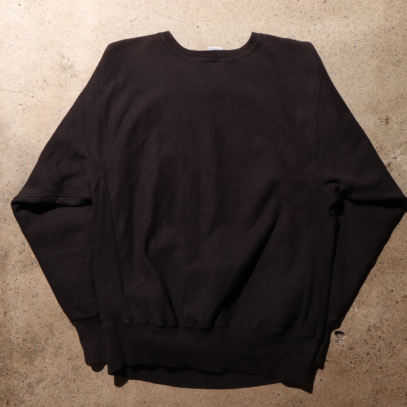 L 黒無地 90s USA リバースウィーブ チャンピオン スウェット ブラック  