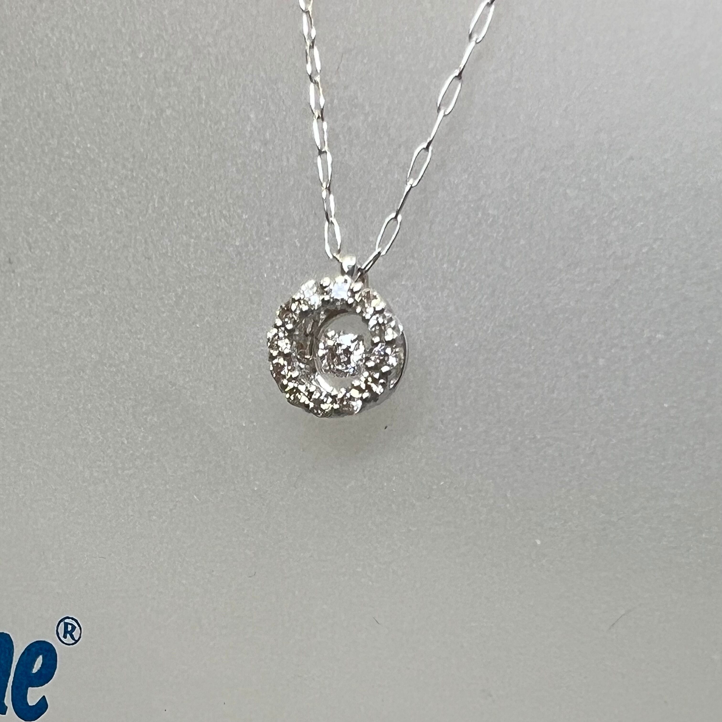 K18WGダイヤモンド 0.03ct/0.07ct ダンシングストーンネックレス | 鈴木屋