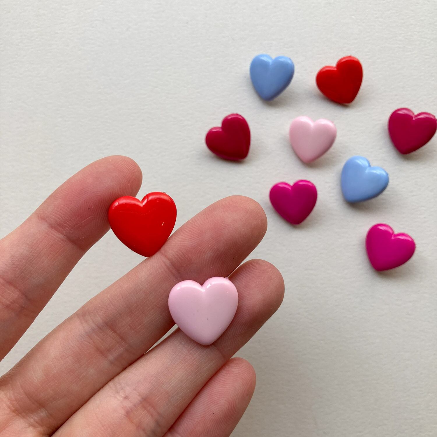 カラーハートフランスボタンM（15mm） | Dua-アクセサリーパーツショップ