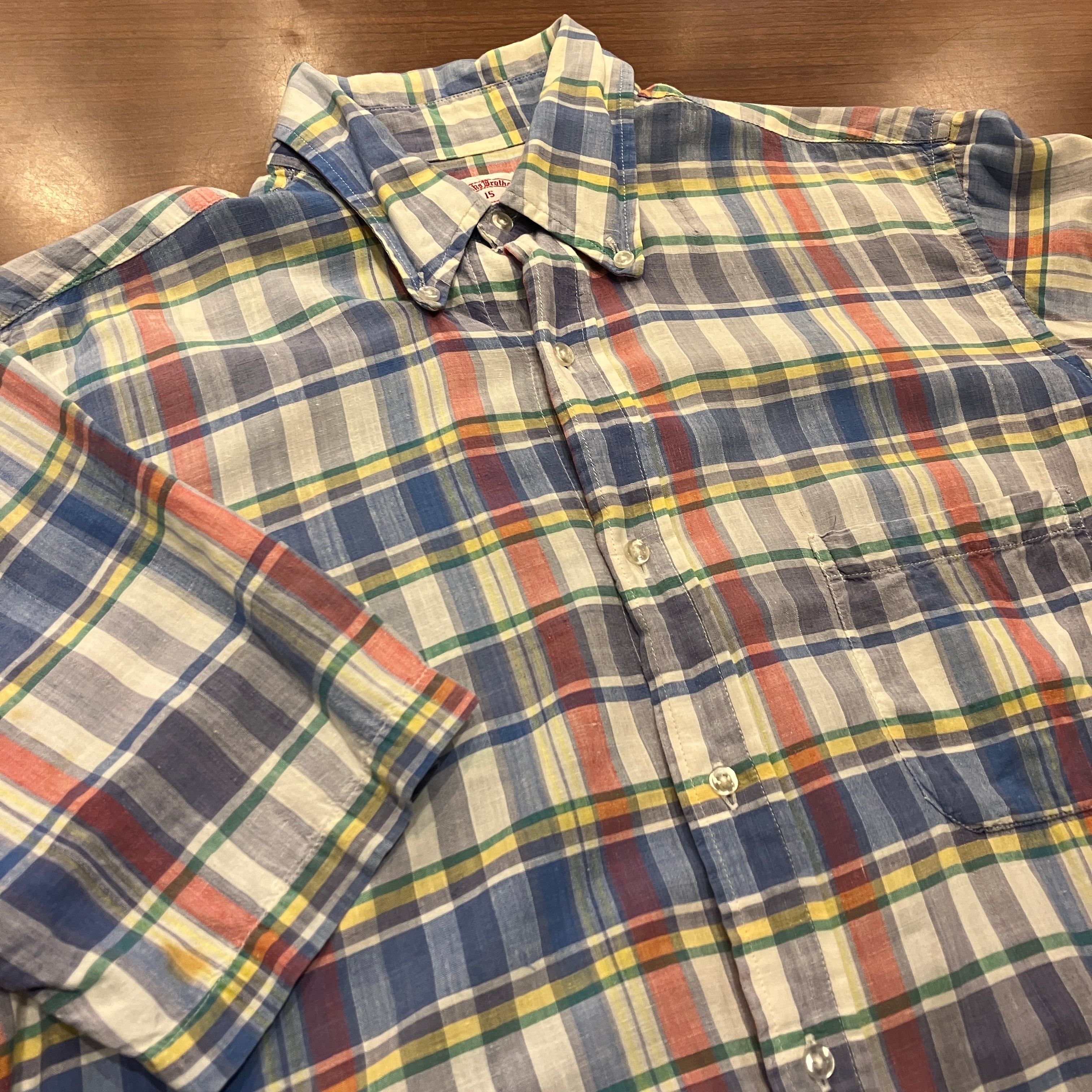 BROOKS BROTHERS S/S MADRAS CHECK B.D SHIRT 1990'S OLD | safarionline