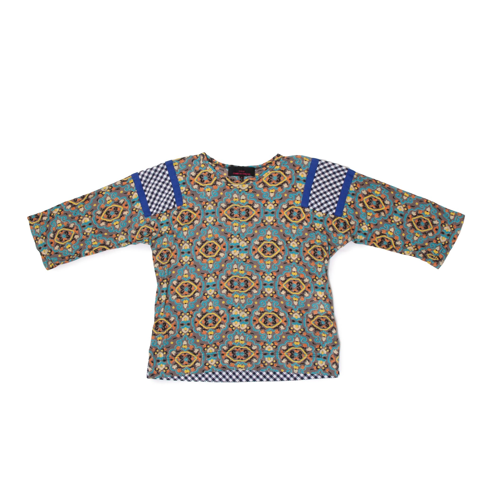 tricotCOMMEdesGARCONS MultiPatternSwitchingHalfSleeveTop