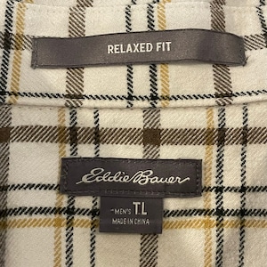 【Eddie Bauer】長袖シャツ ネルシャツ チェック ボタンダウン アウトドア L エディーバウアー US古着 アメリカ古着