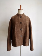 SINME シェットランドウールジャケット　ブラウン