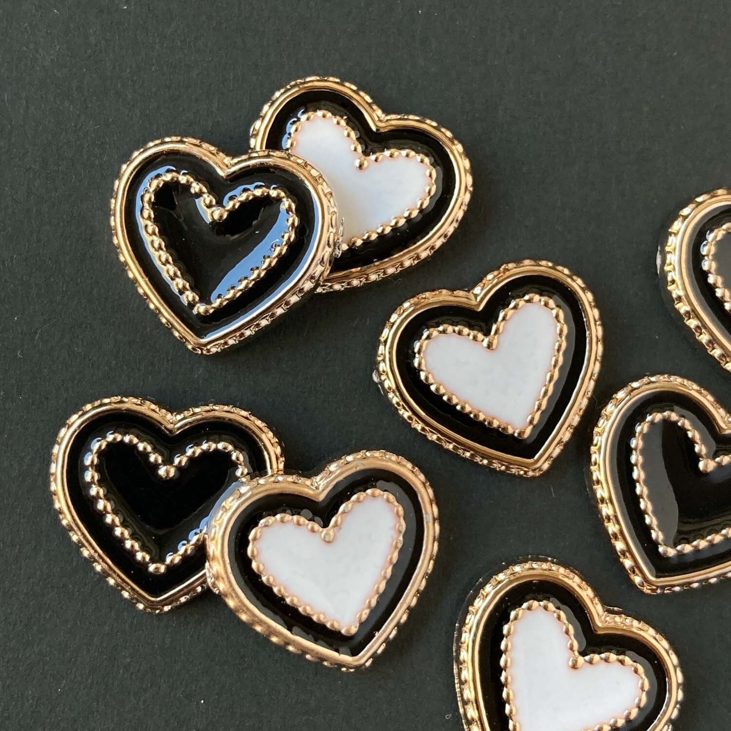 つぶつぶ縁の二重ハートデコパーツパック（4p） | Dua-アクセサリー