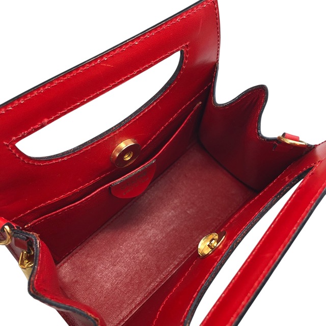CELINE セリーヌ ショルダーバッグ レッド レザー 2way ミニバッグ vintage ヴィンテージ オールド 23vmug